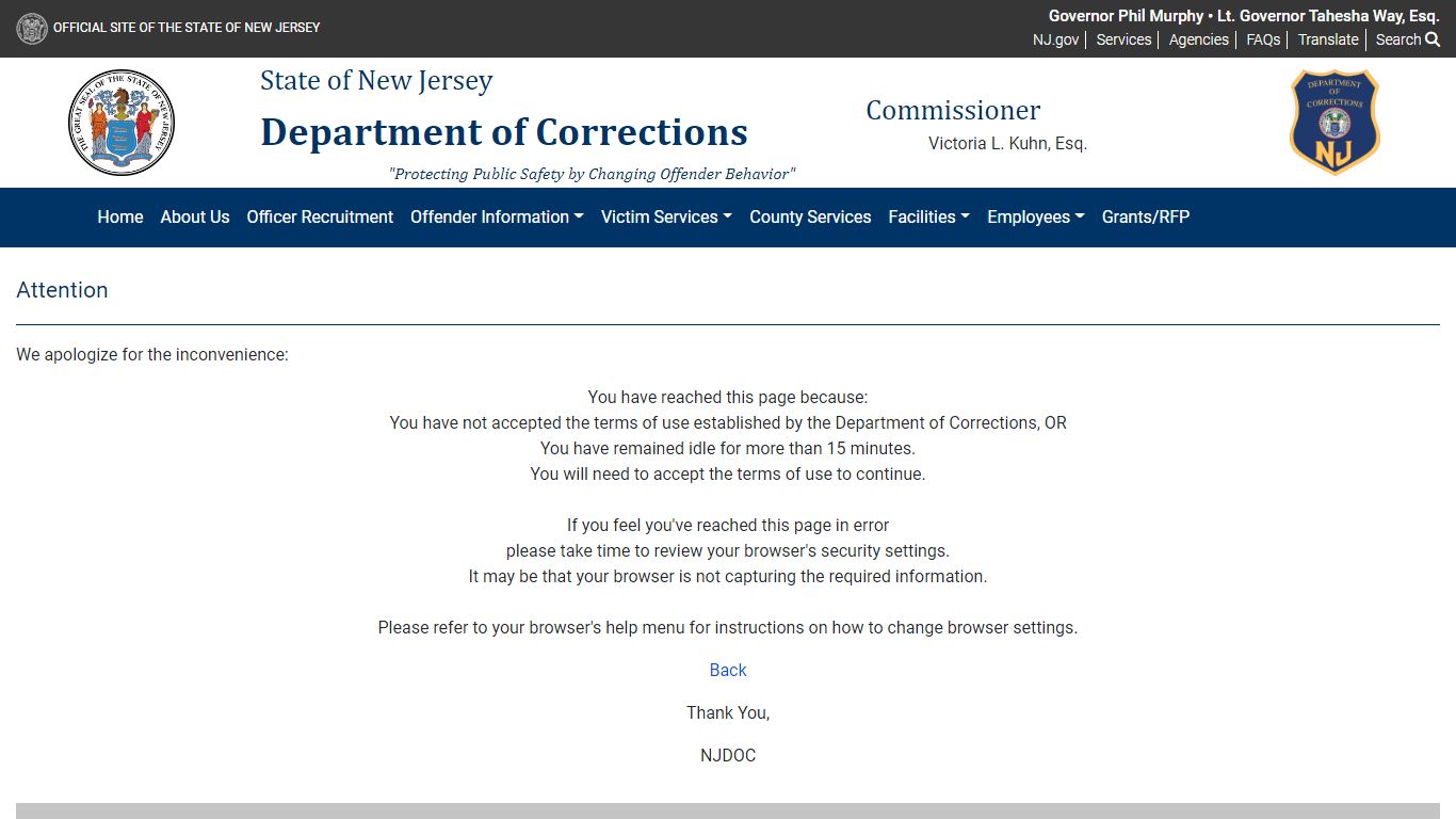 New Jersey Department of Corrections - www-doc.state.nj.us